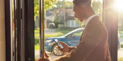 Men looking at his phone