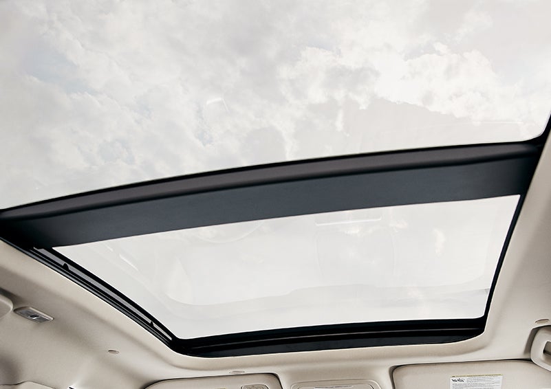 The available panoramic Vista Roof® is shown from inside a 2023 Lincoln Corsair® SUV. | Bill Knight Lincoln in Tulsa OK