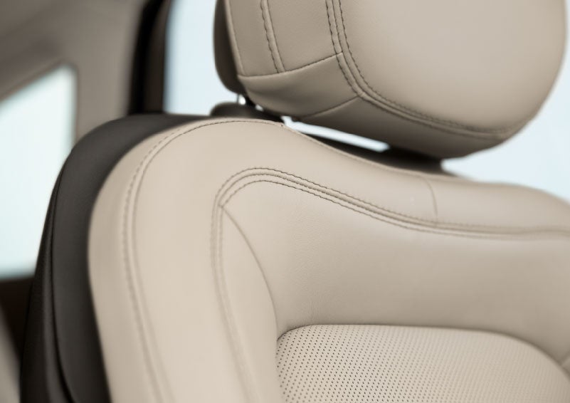 Fine craftsmanship is shown through a detailed image of front-seat stitching. | Bill Knight Lincoln in Tulsa OK