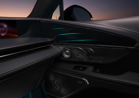 Selectable ambient lighting glows in the passenger door panel. | Bill Knight Lincoln in Tulsa OK