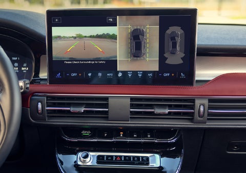 The large 13.2” SYNC® 4 center display featuring 360-Degree Camera of a 2026 Lincoln Corsair® SUV is shown.| Bill Knight Lincoln in Tulsa OK