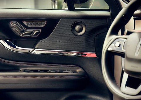 An audio speaker is shown in the driver's side door of a 2026 Lincoln Corsair® SUV | Bill Knight Lincoln in Tulsa OK