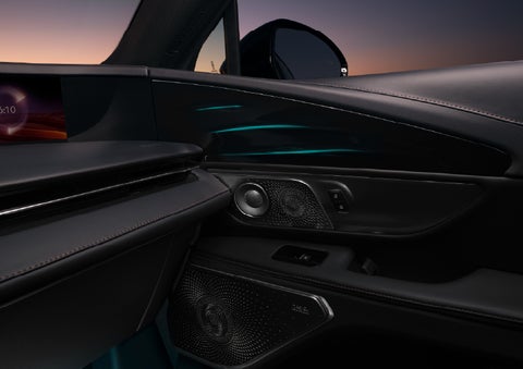 Selectable ambient lighting glows in the passenger door panel. | Bill Knight Lincoln in Tulsa OK