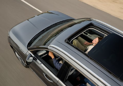 The available panoramic Vista Roof® of a 2027 Lincoln Aviator® SUV is open. | Bill Knight Lincoln in Tulsa OK