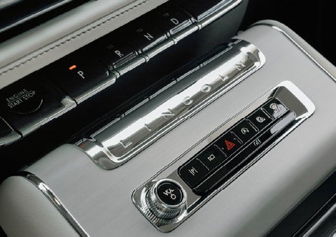 The piano key gear selector of a 2027 Lincoln Aviator® Back Label™ SUV. | Bill Knight Lincoln in Tulsa OK