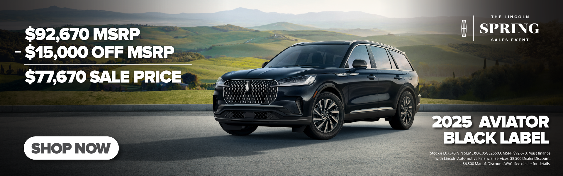 2025 Aviator Black lamel